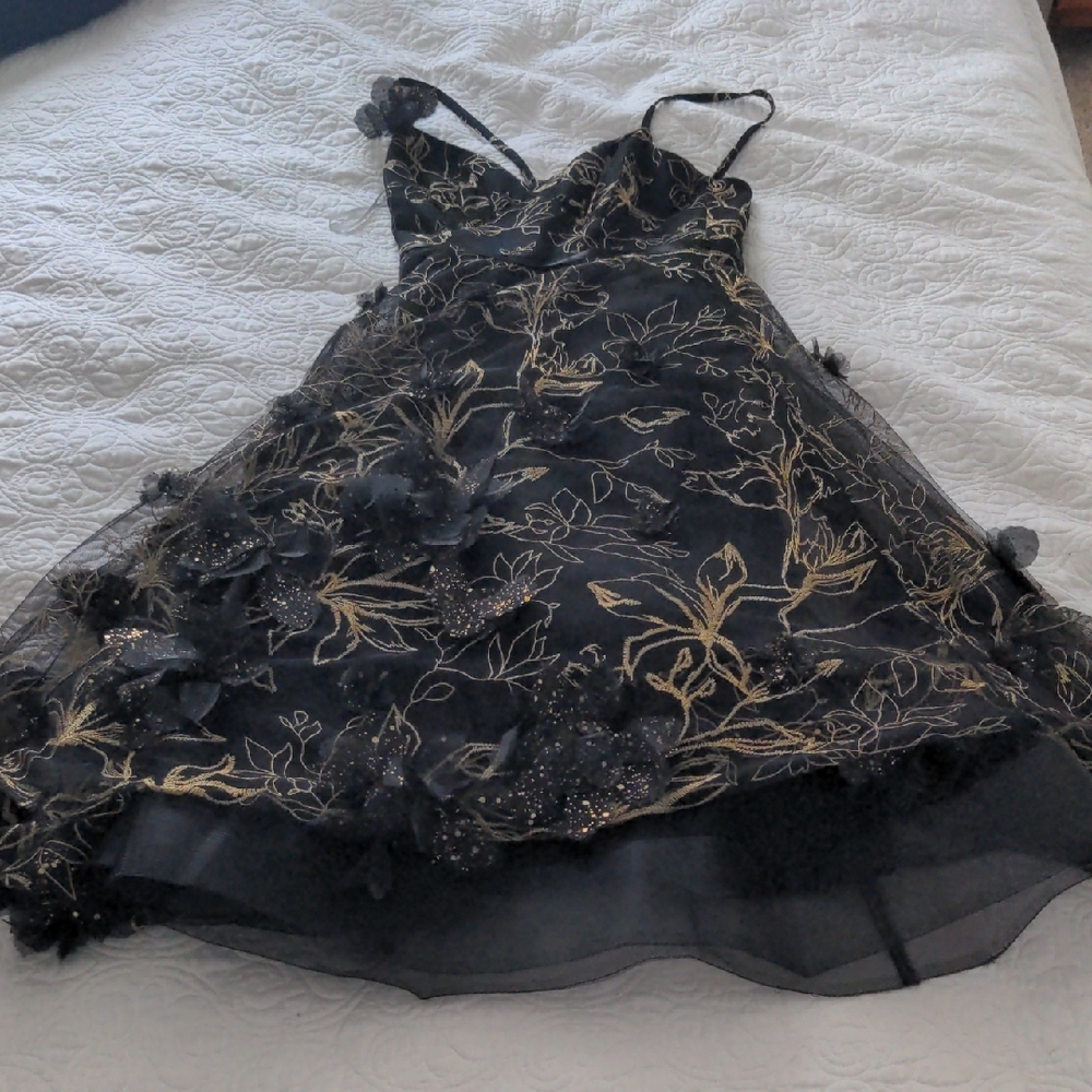 Marchesa Notte high low evening gown